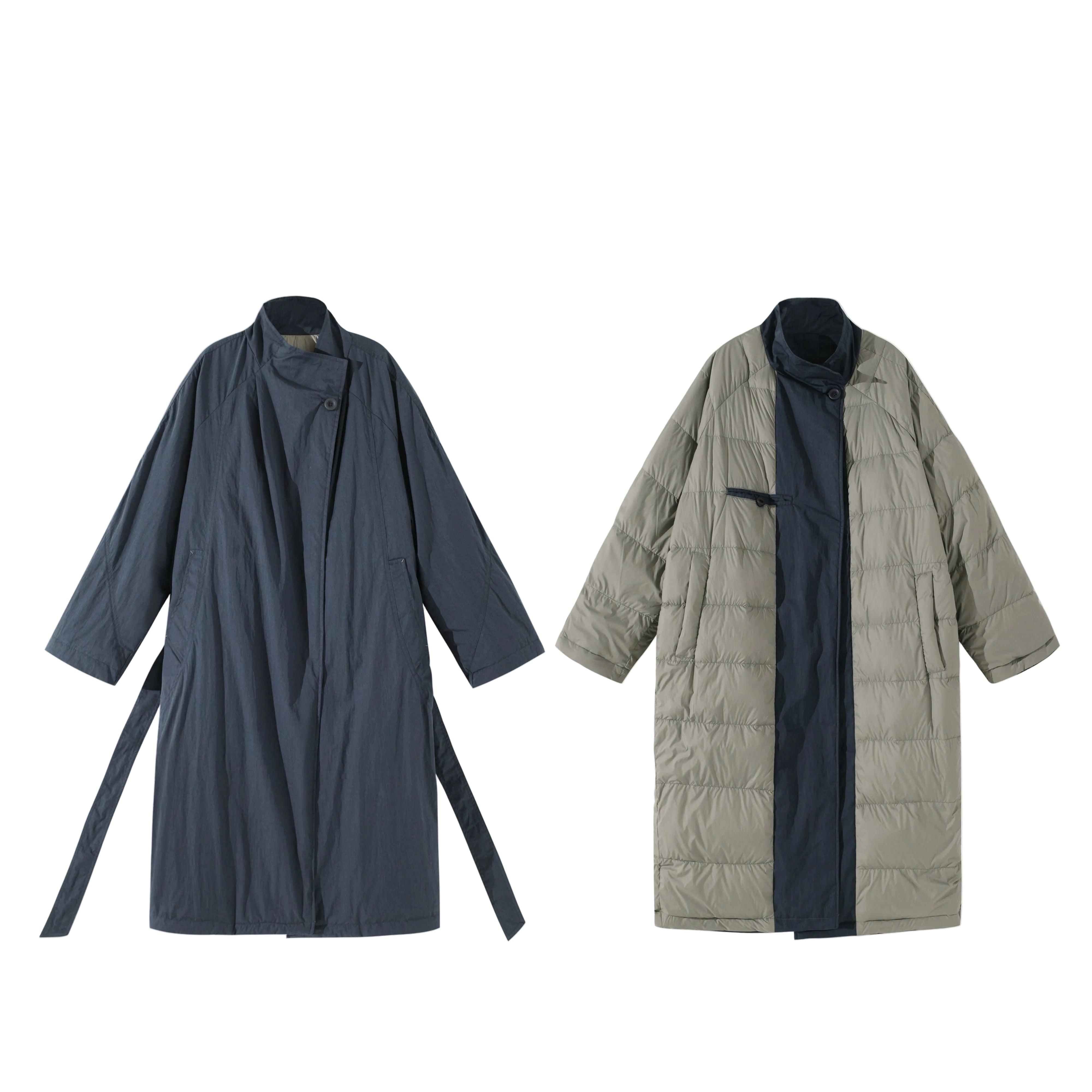 デュアルフェイス・グースダウン & アコーディオン・プリーツコート