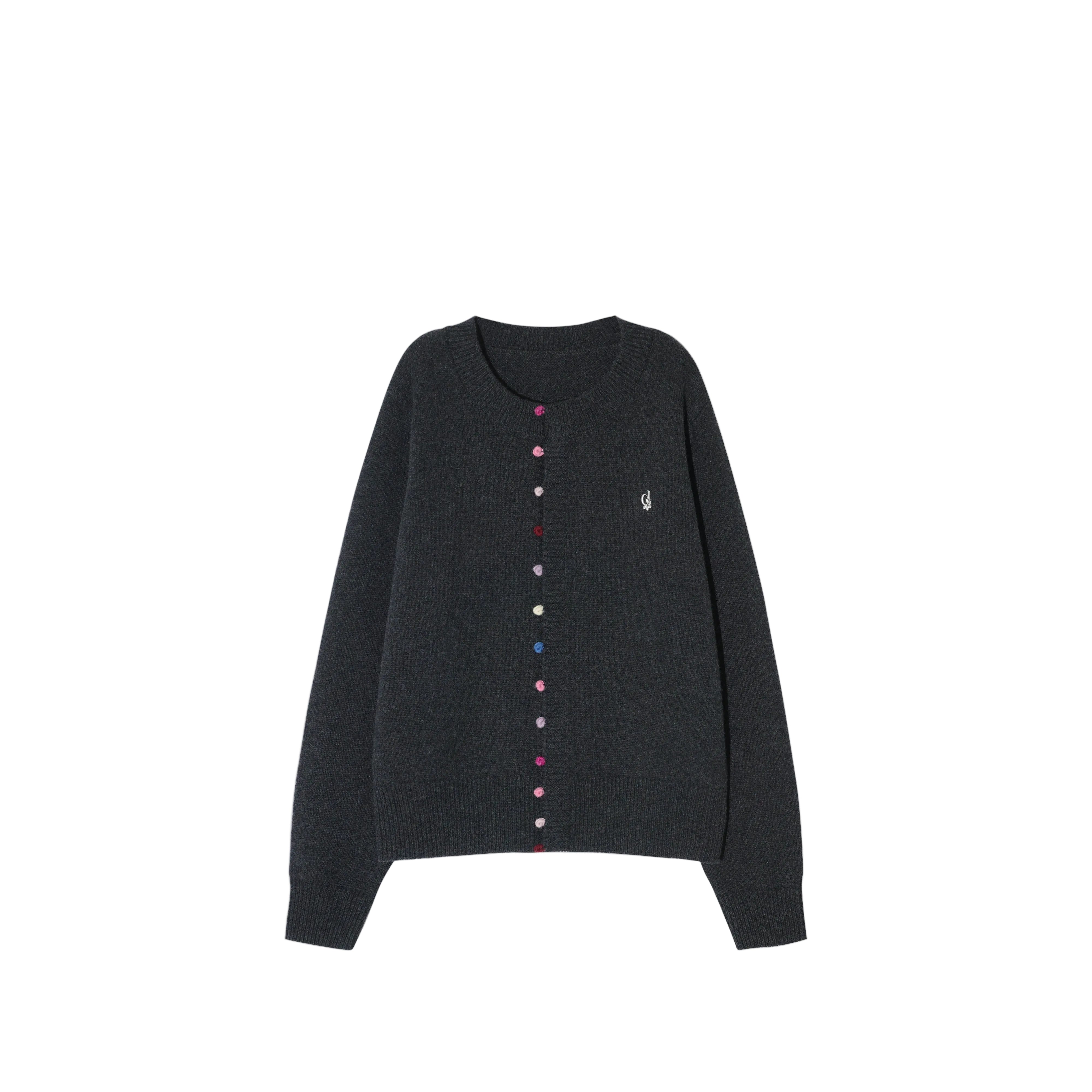 All-Wool Loose-Fit Slimming Soft Knit Cardigan Sweater