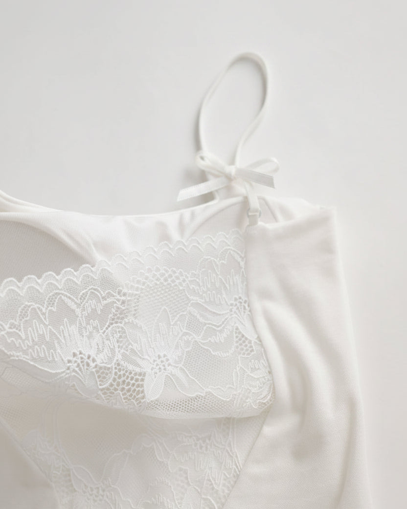 Beauty-Back Padded Camisole with Lace Trim