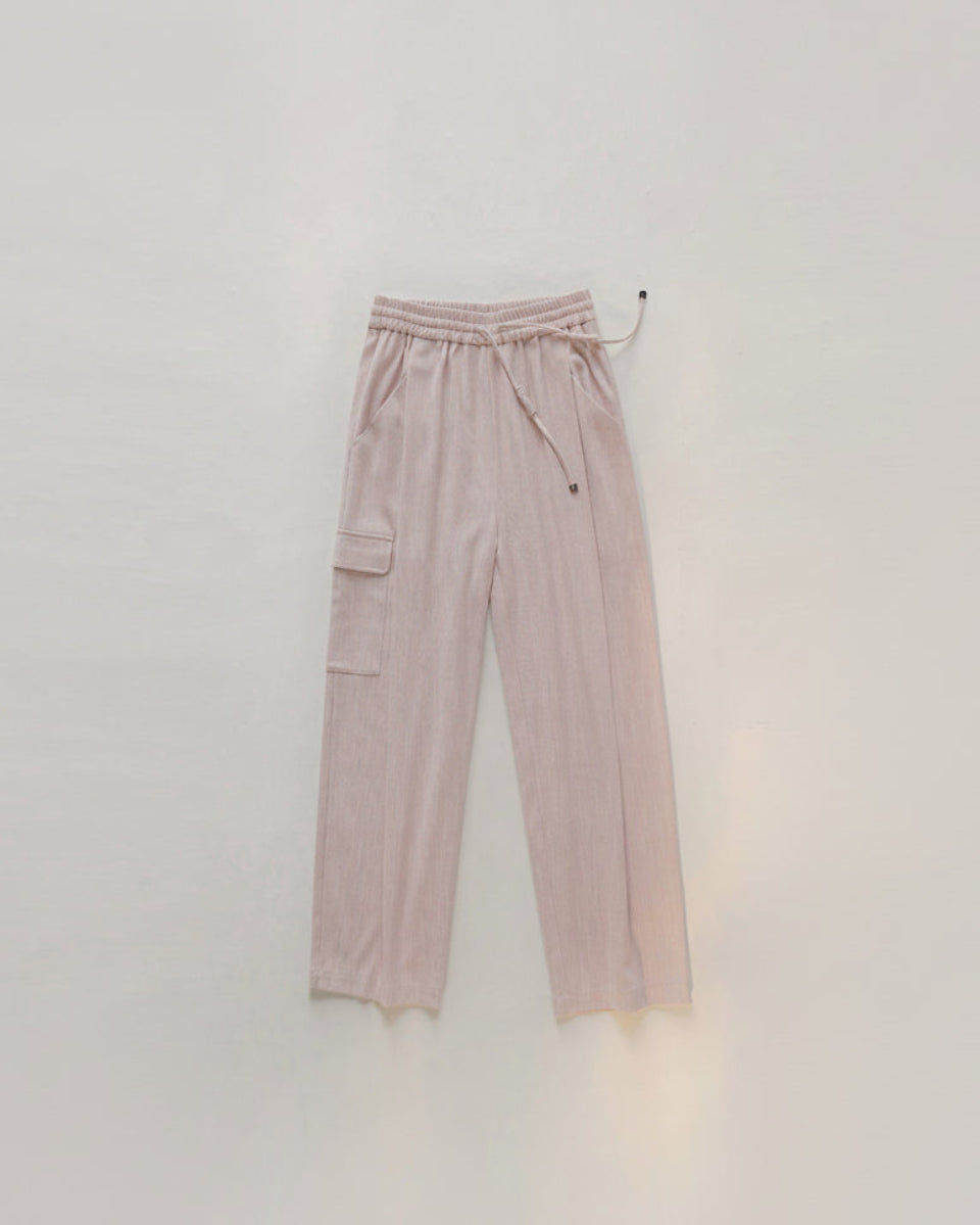 漫画Tapered Wide-Leg Pants with Cargo Pocket Detail