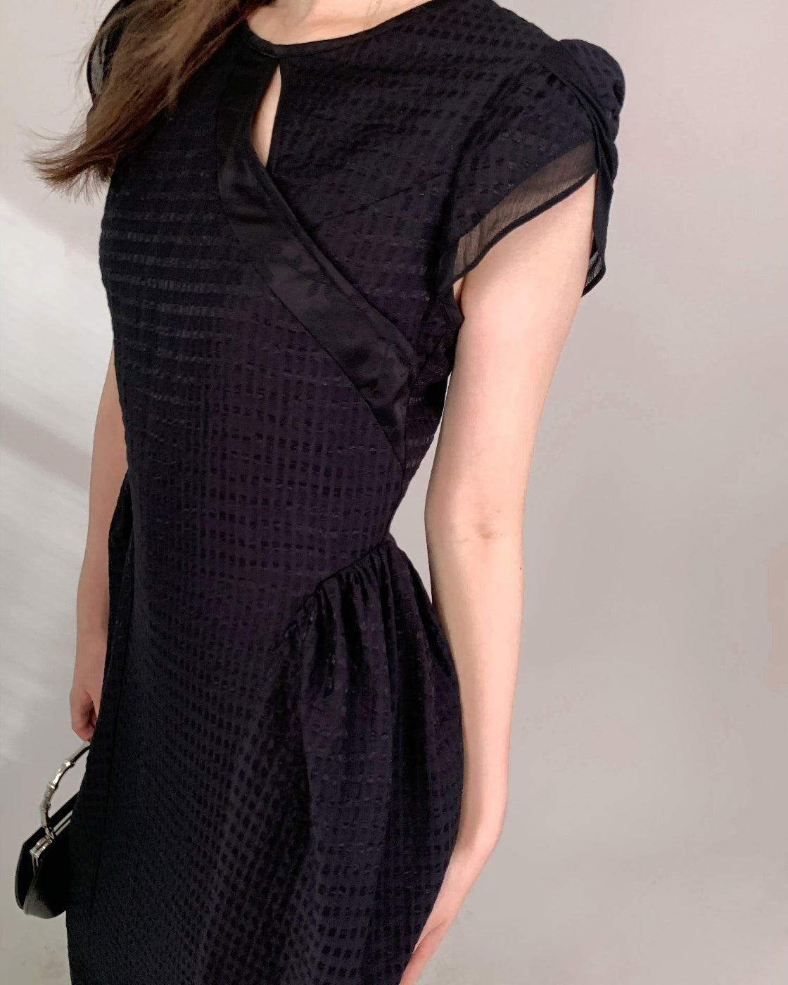 New Chinese-style short-sleeve dress with waist-cinching slimming niche elegance