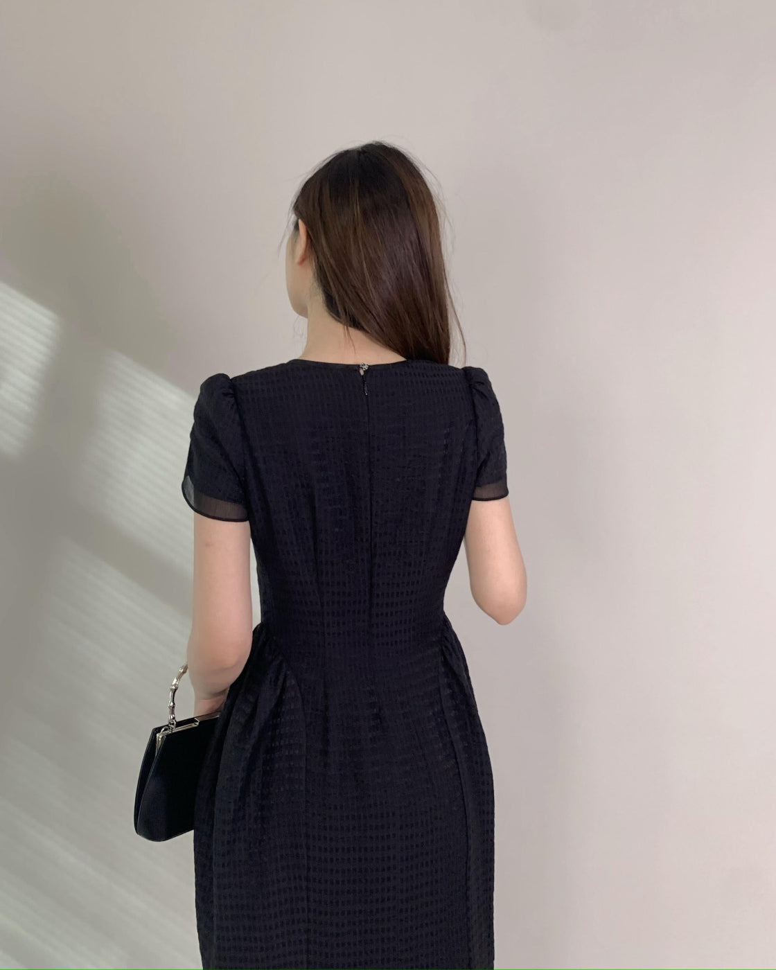 New Chinese-style short-sleeve dress with waist-cinching slimming niche elegance