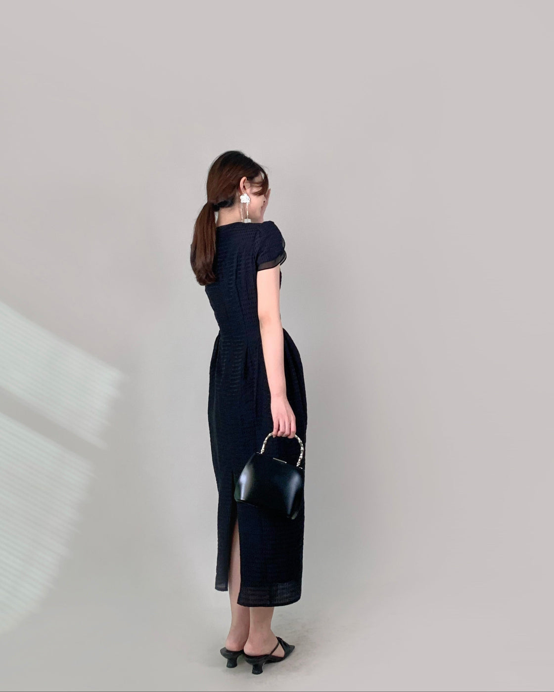 New Chinese-style short-sleeve dress with waist-cinching slimming niche elegance
