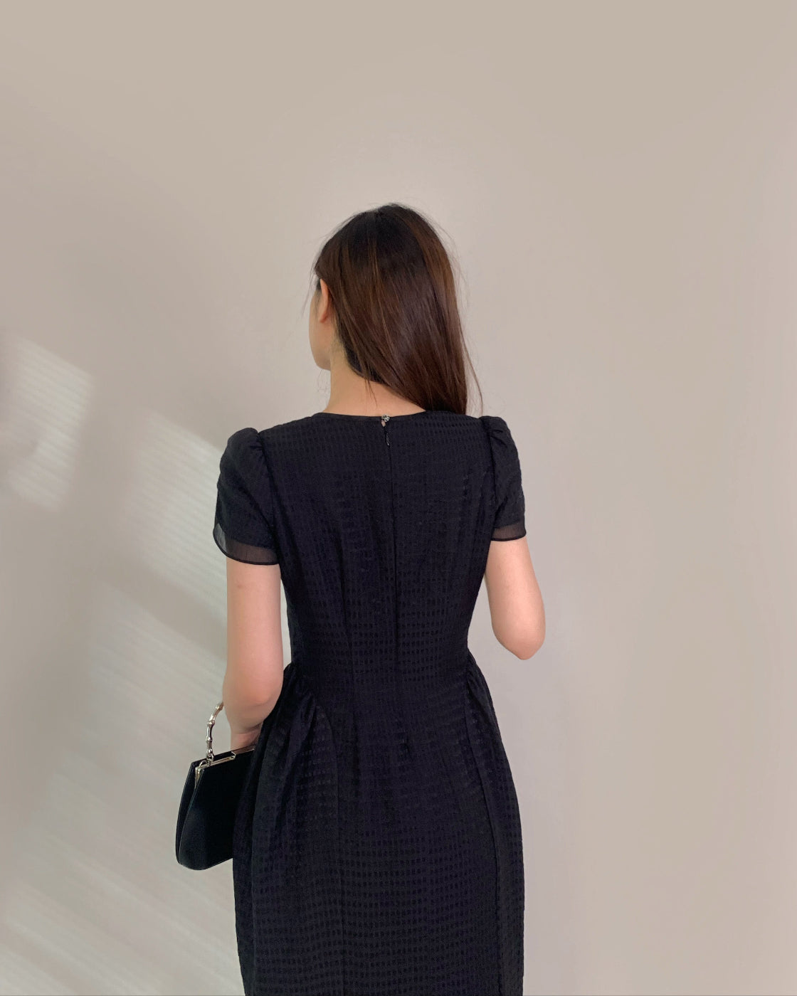 New Chinese-style short-sleeve dress with waist-cinching slimming niche elegance