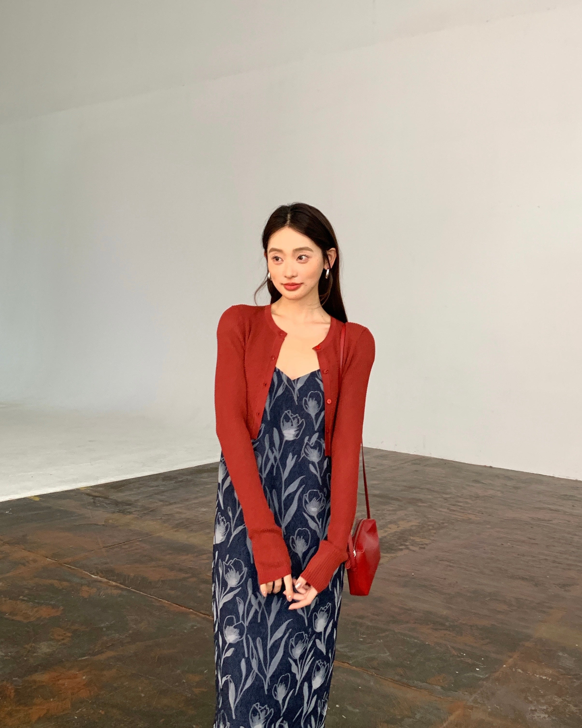 Waffle-Knit Cardigan & Camisole Set