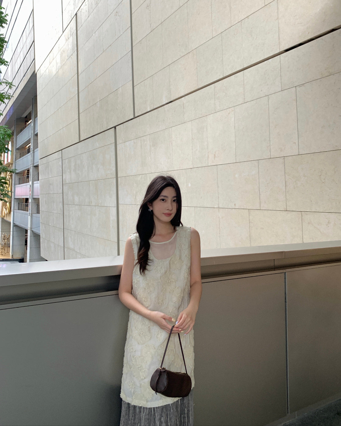 Elegant intellectual custom heavy-fabric spliced designer dress