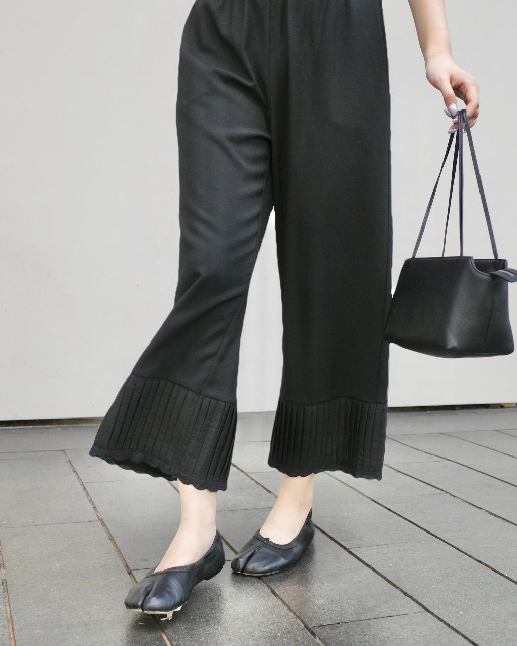 Spring-summer designer handmade pleated straight-leg loose casual slimming versatile pants