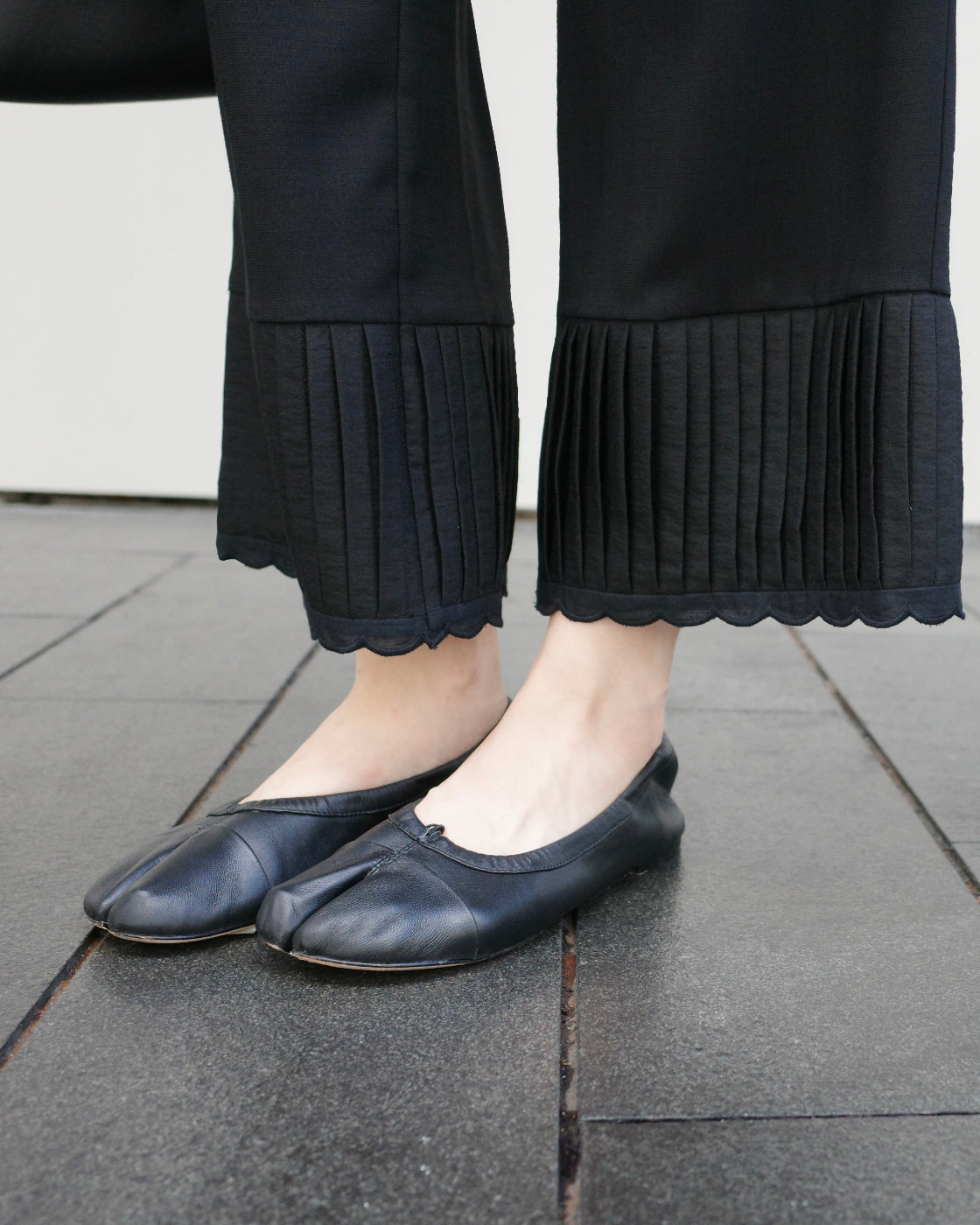 Spring-summer designer handmade pleated straight-leg loose casual slimming versatile pants