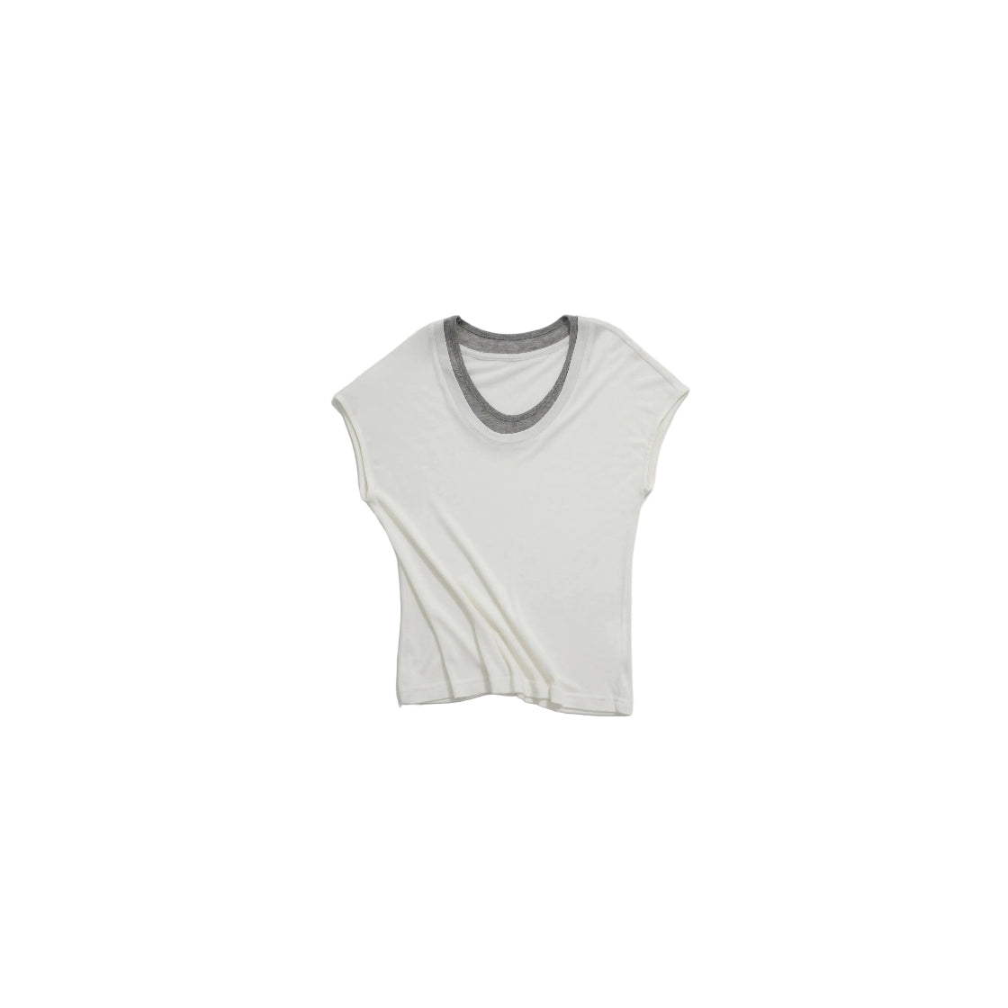 Ultra-fine soft wool T-shirt, cool comfortable breathable loose V-neck summer tee