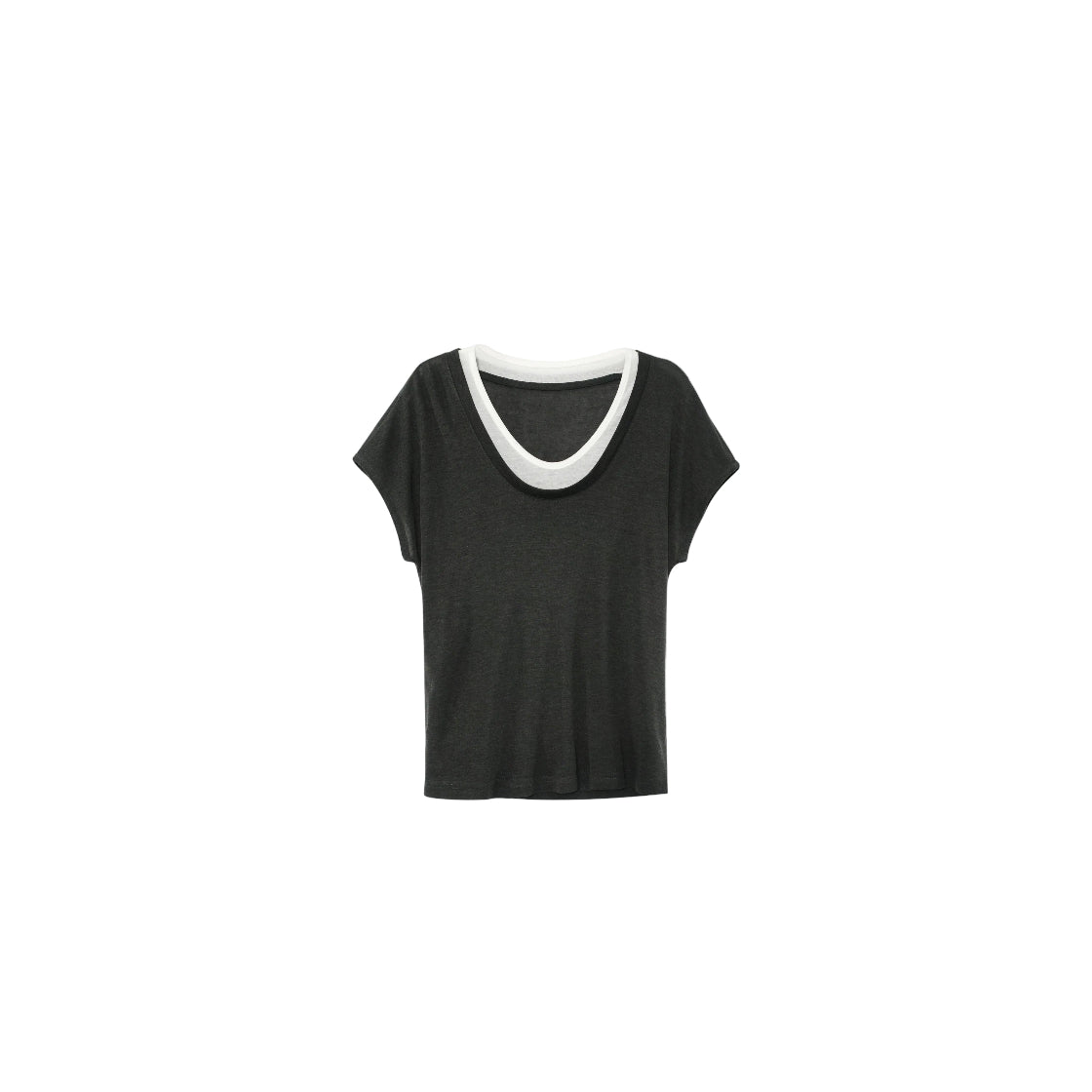 Ultra-fine soft wool T-shirt, cool comfortable breathable loose V-neck summer tee