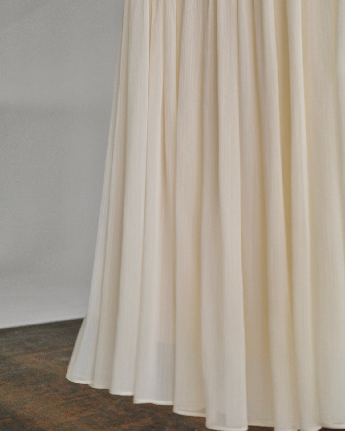 Premium designer heavy pleated short-sleeve elegant dress