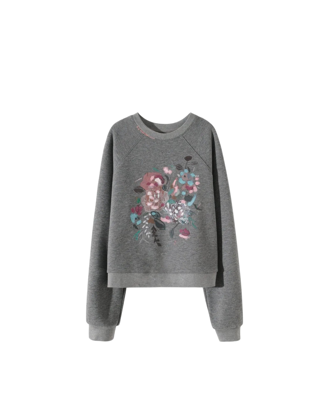 Fleece-Lined Cropped Crewneck Sweatshirt – Stylish & Trendy Design