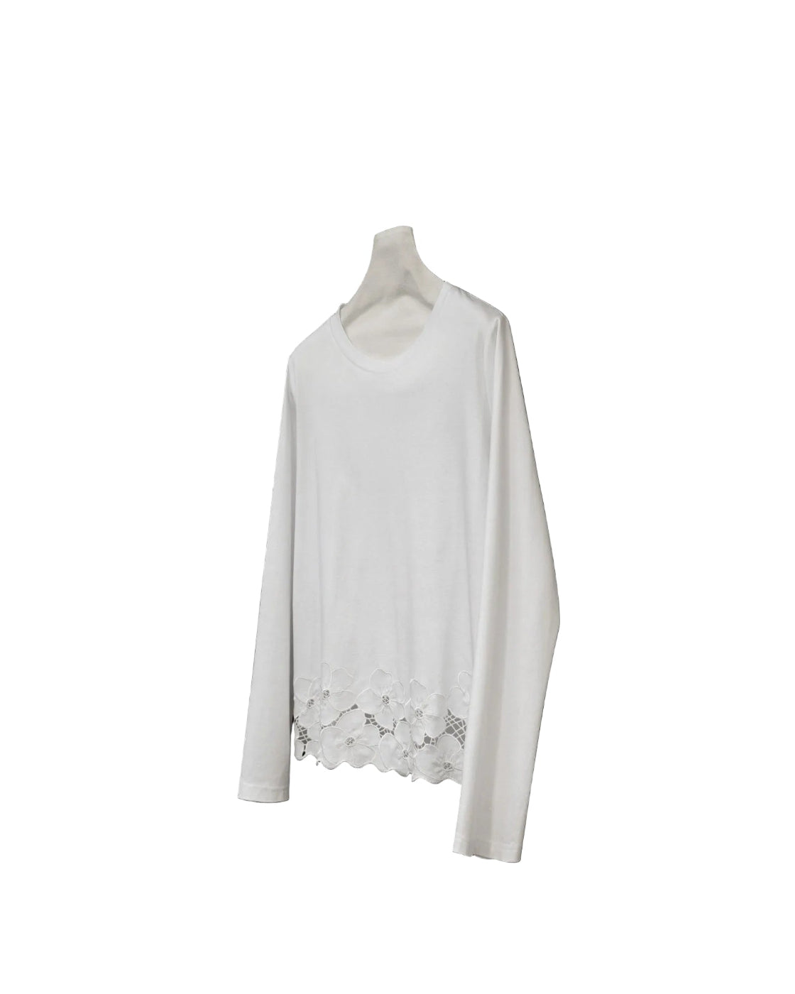 T-Design Crochet Hollow Slim Fit Long Sleeve Tee