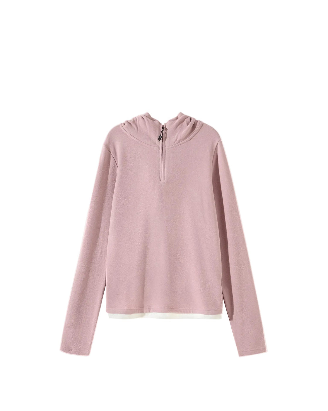 カシミヤ混 裏起毛 ジップアップフーディー