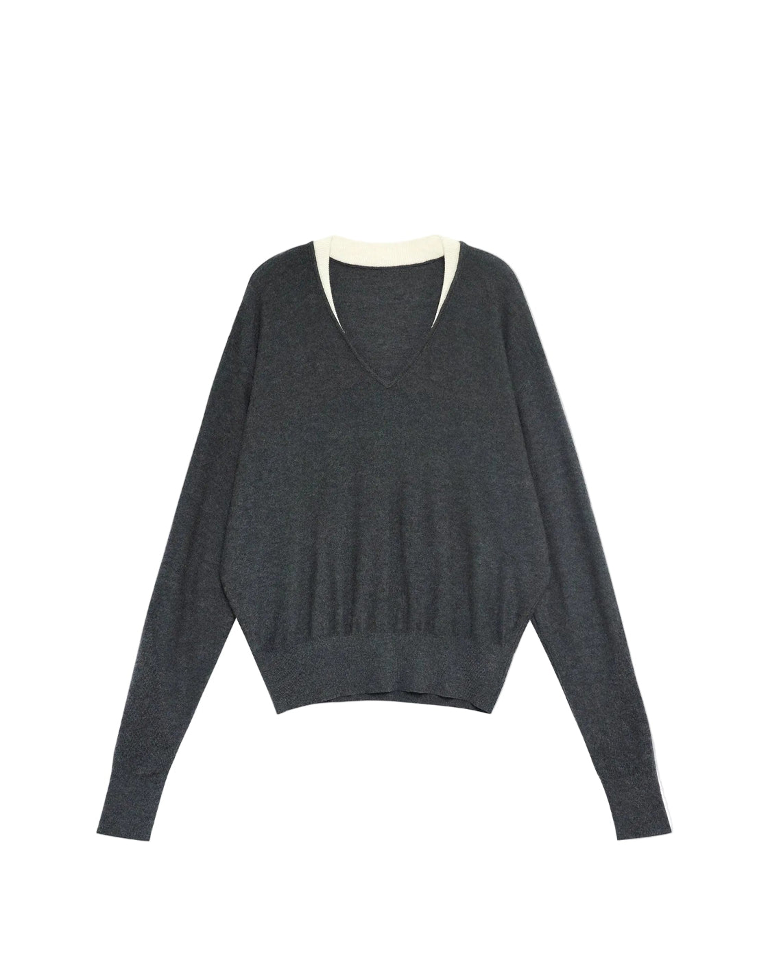 Vスリット・カフス 構築的リブニット