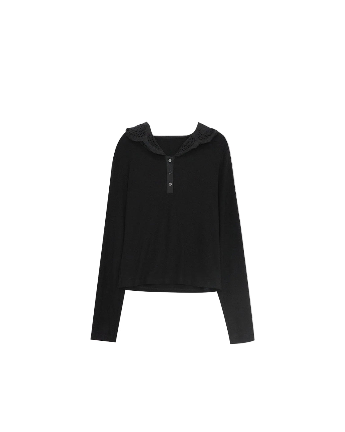 シルキータッチ ヘンリーネック フーディ