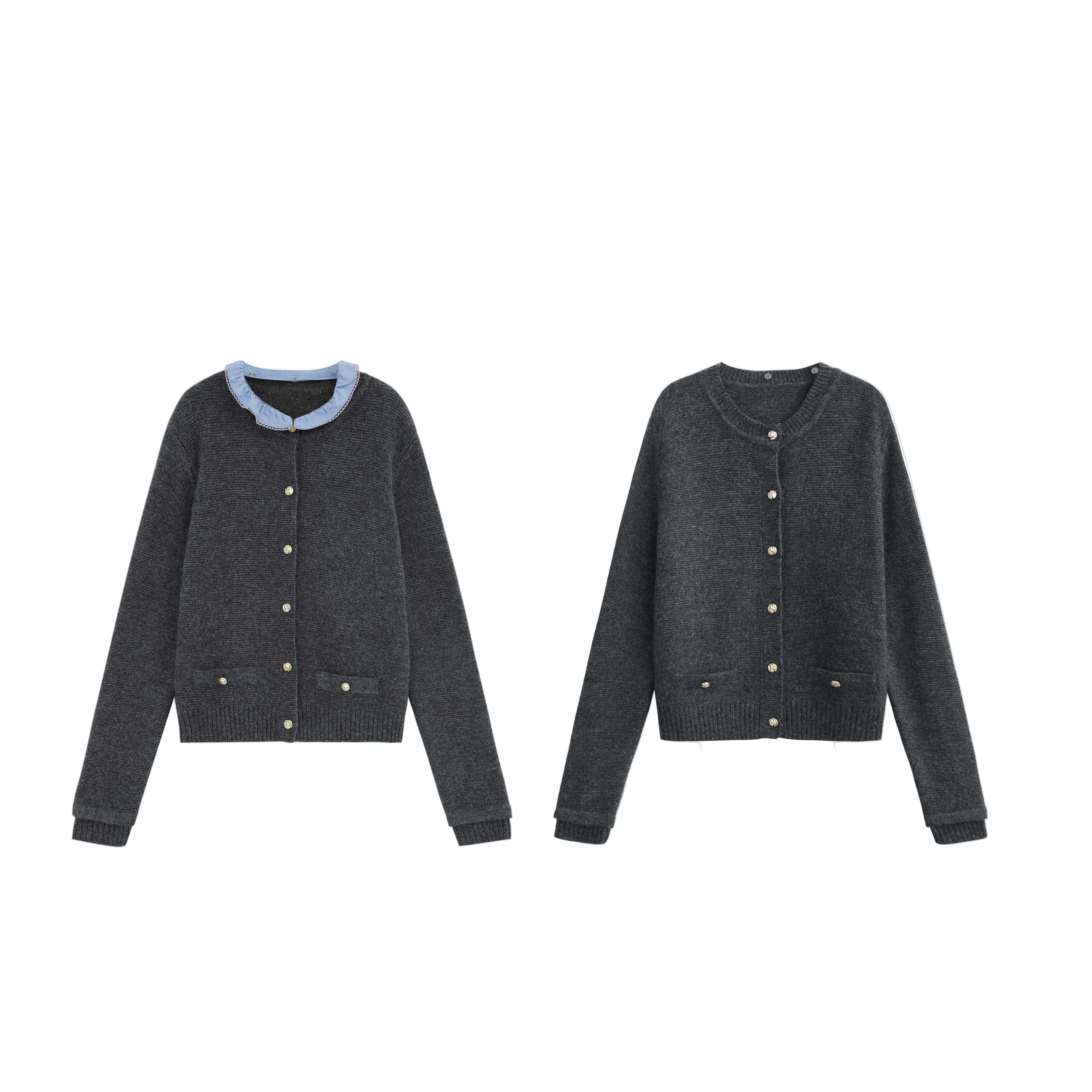 Women's Loose Fit Pullover Sweater with Layered Look