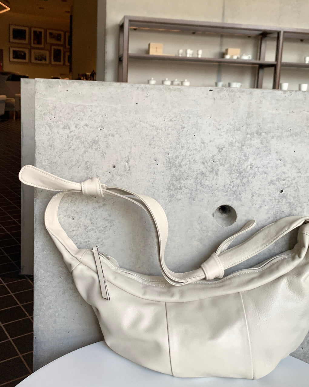 Genuine Leather Designer 'Croissant Bag