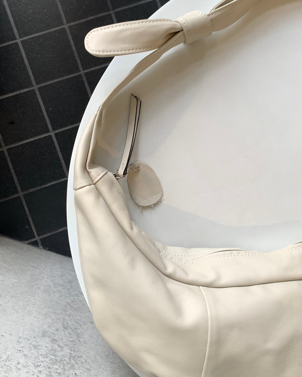 Genuine Leather Designer 'Croissant Bag