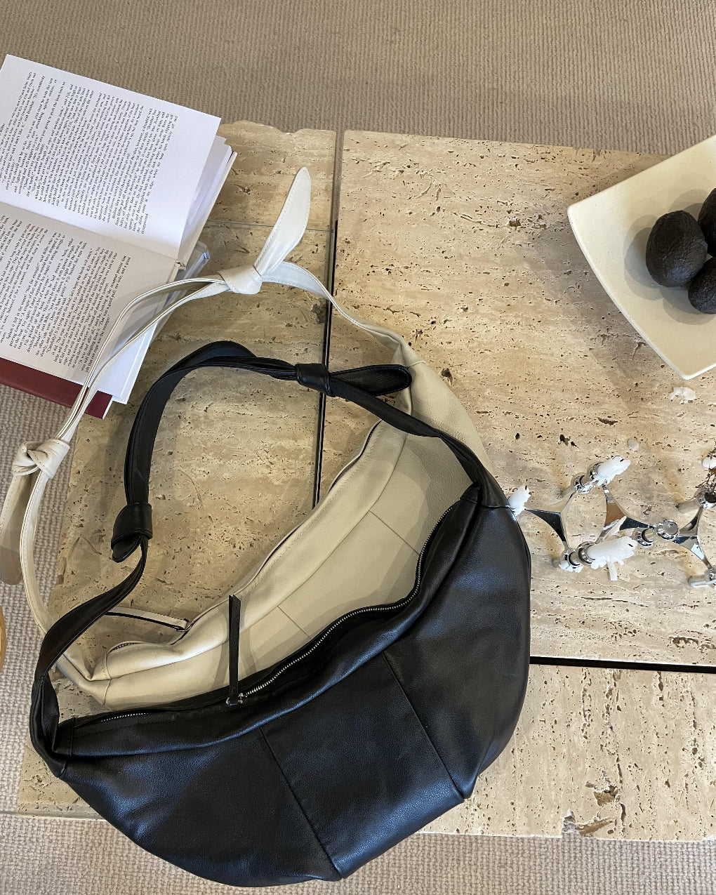 Genuine Leather Designer 'Croissant Bag