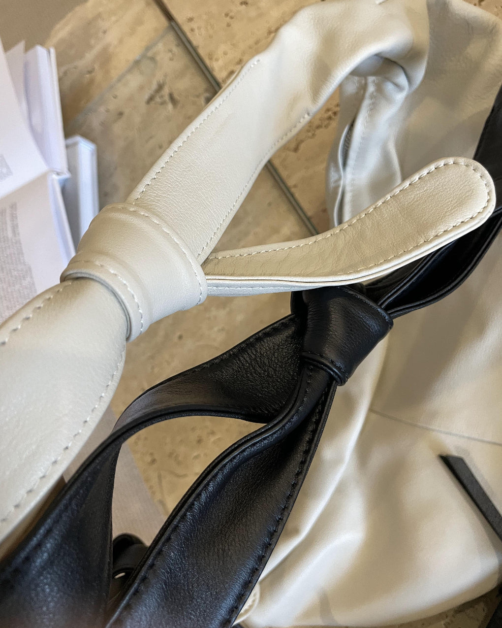 Genuine Leather Designer 'Croissant Bag