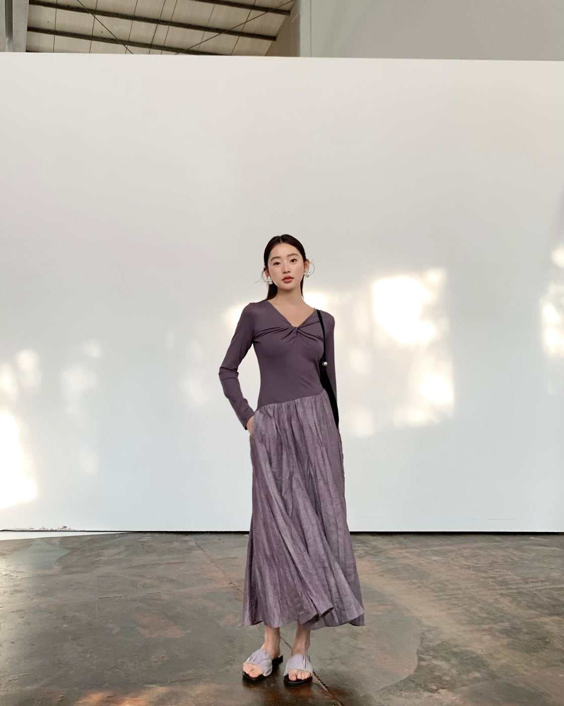 Design-inspired three-dimensional knot high-end dress