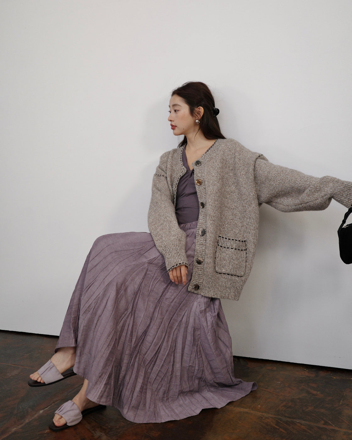 Design-inspired three-dimensional knot high-end dress