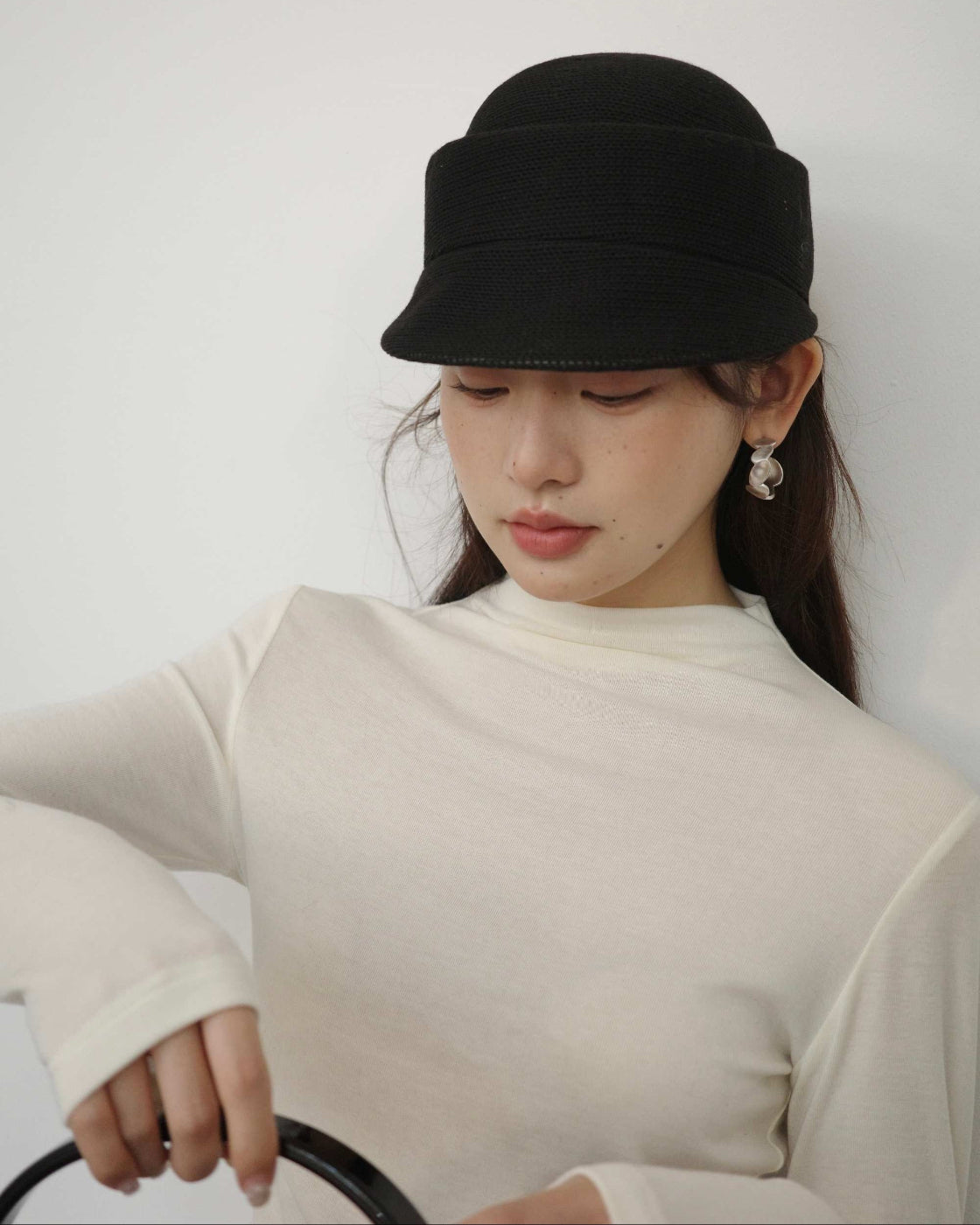 ソフトウールブレンド スリムフィット ロングTシャツ