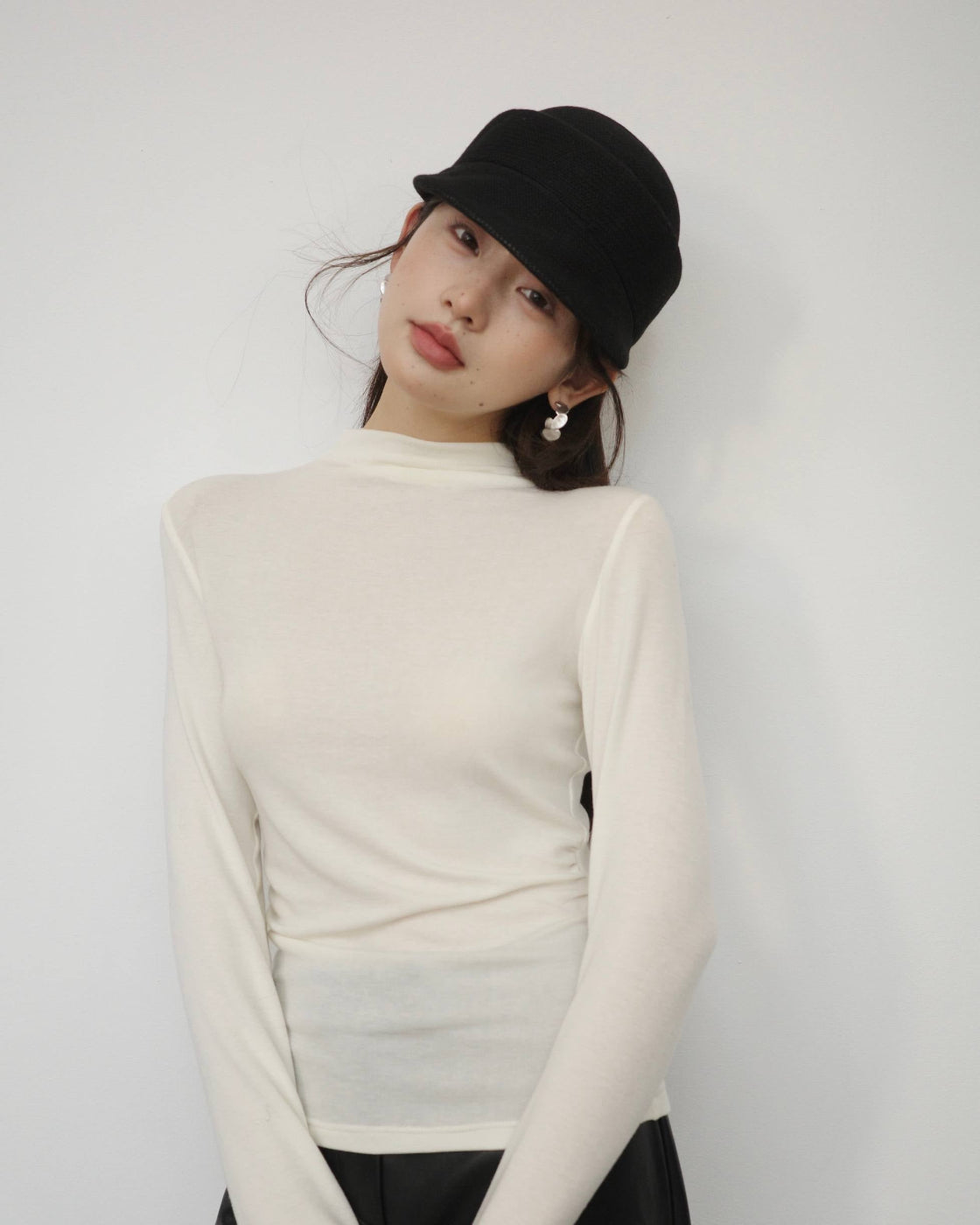 ソフトウールブレンド スリムフィット ロングTシャツ