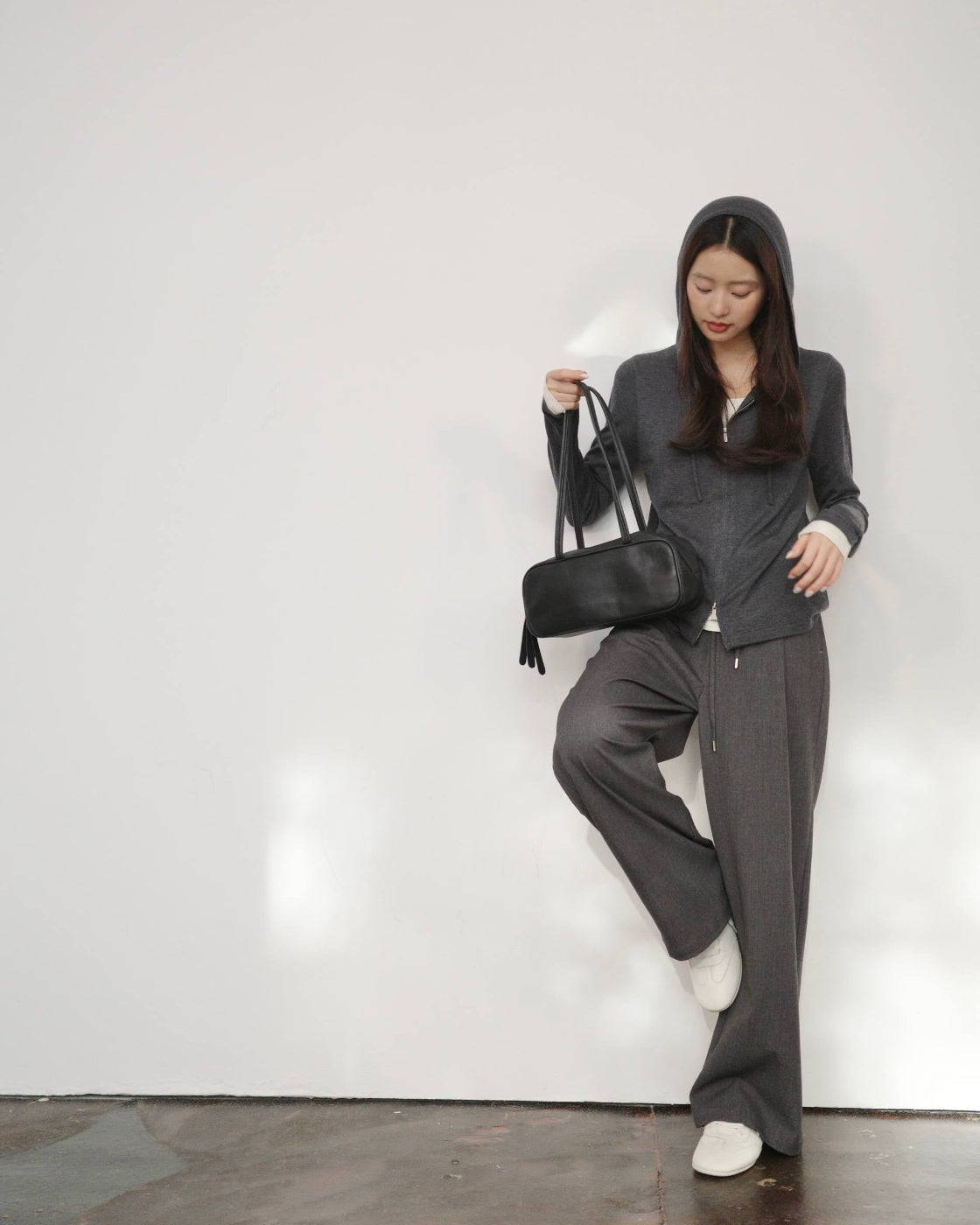 ハイウエスト ストレート リラックススラックス