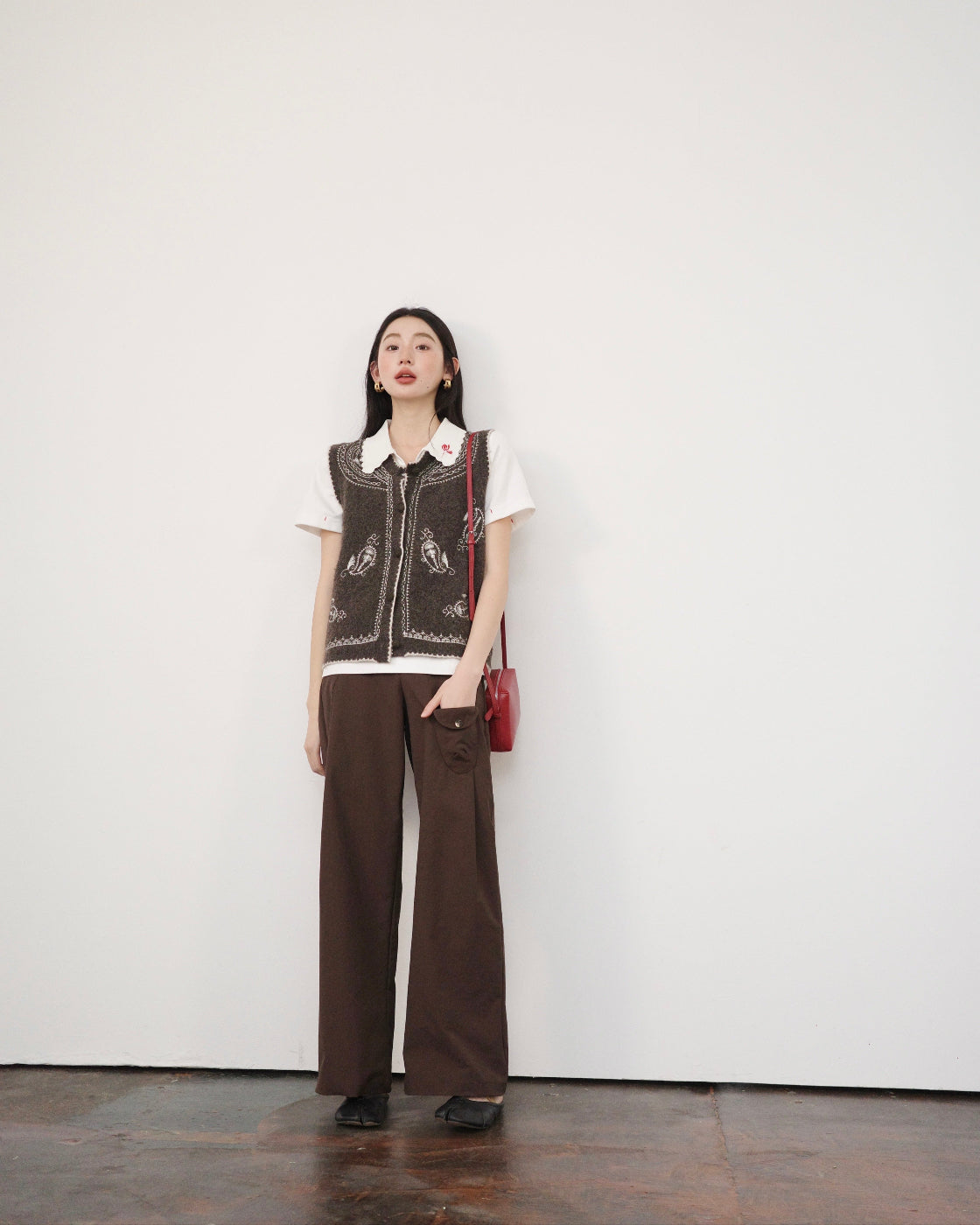布朗Slim Straight-Leg Casual Pants