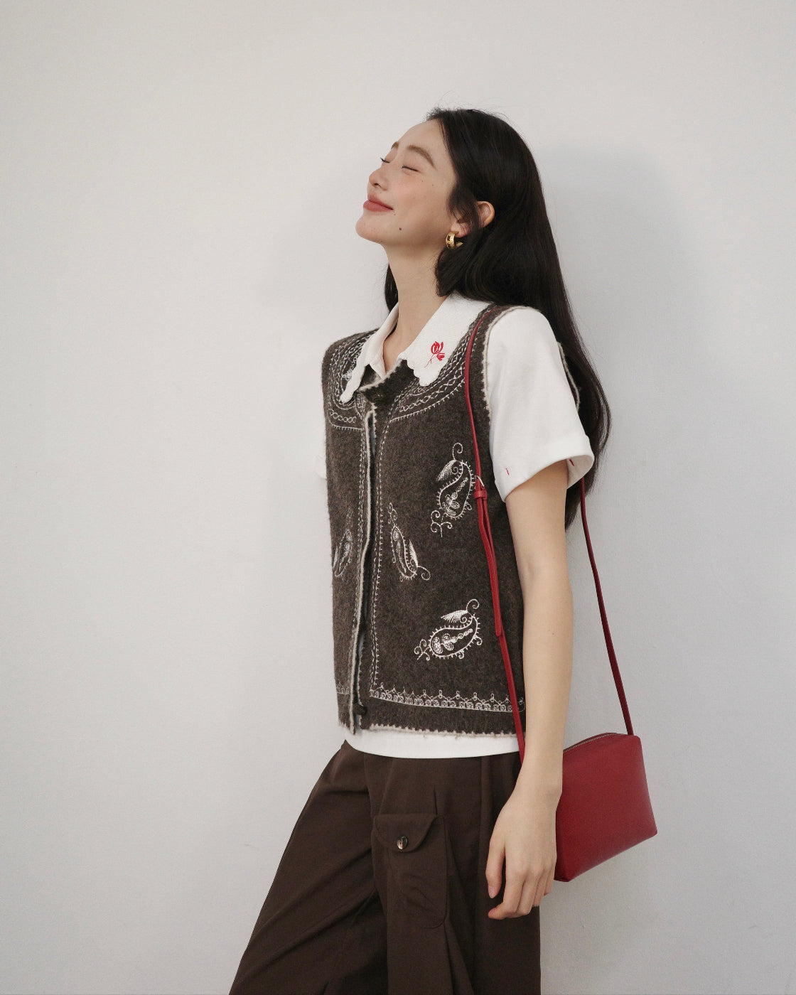 布朗Slim Straight-Leg Casual Pants