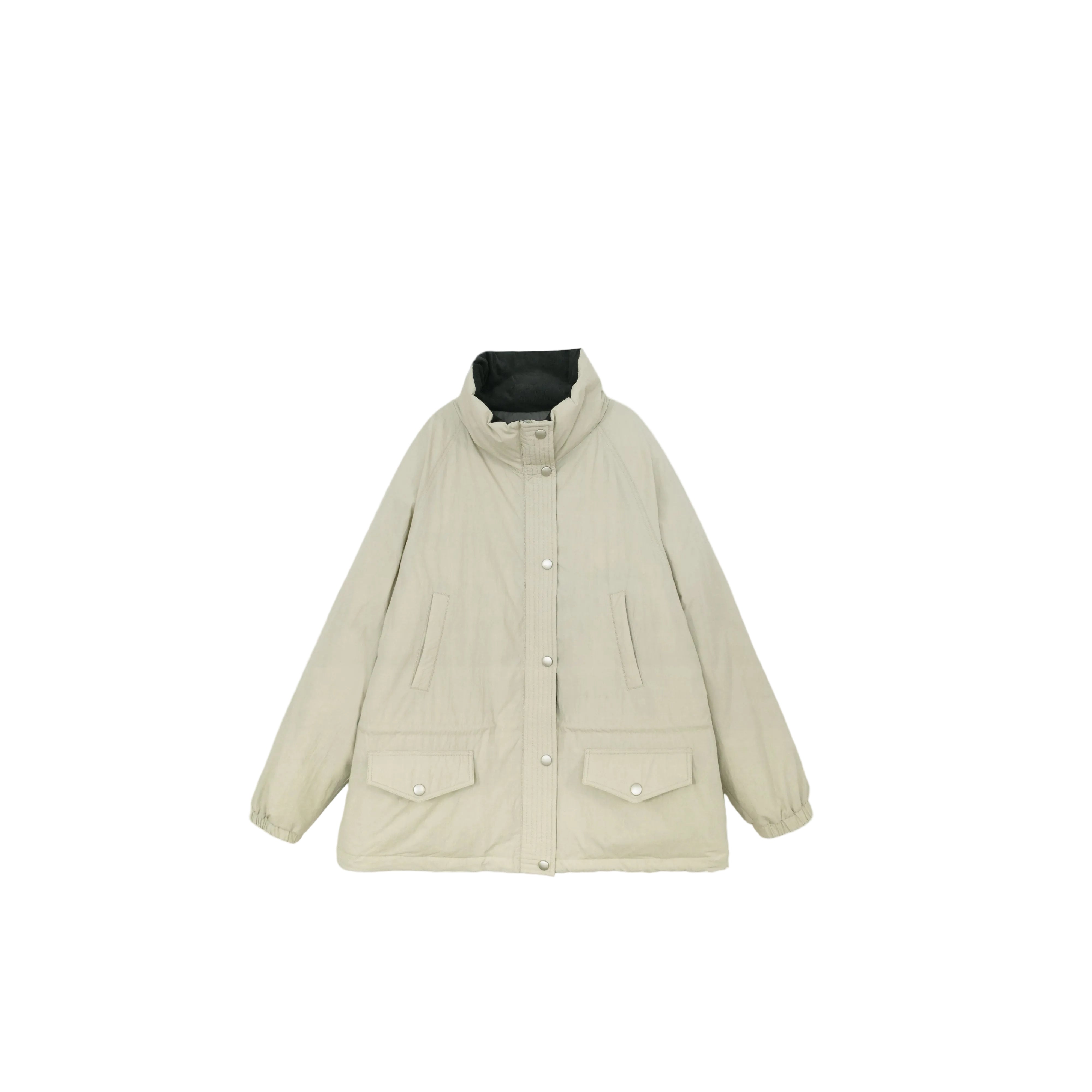 ソフト・マットシェル & コーデュロイ・カラー ダウンコート