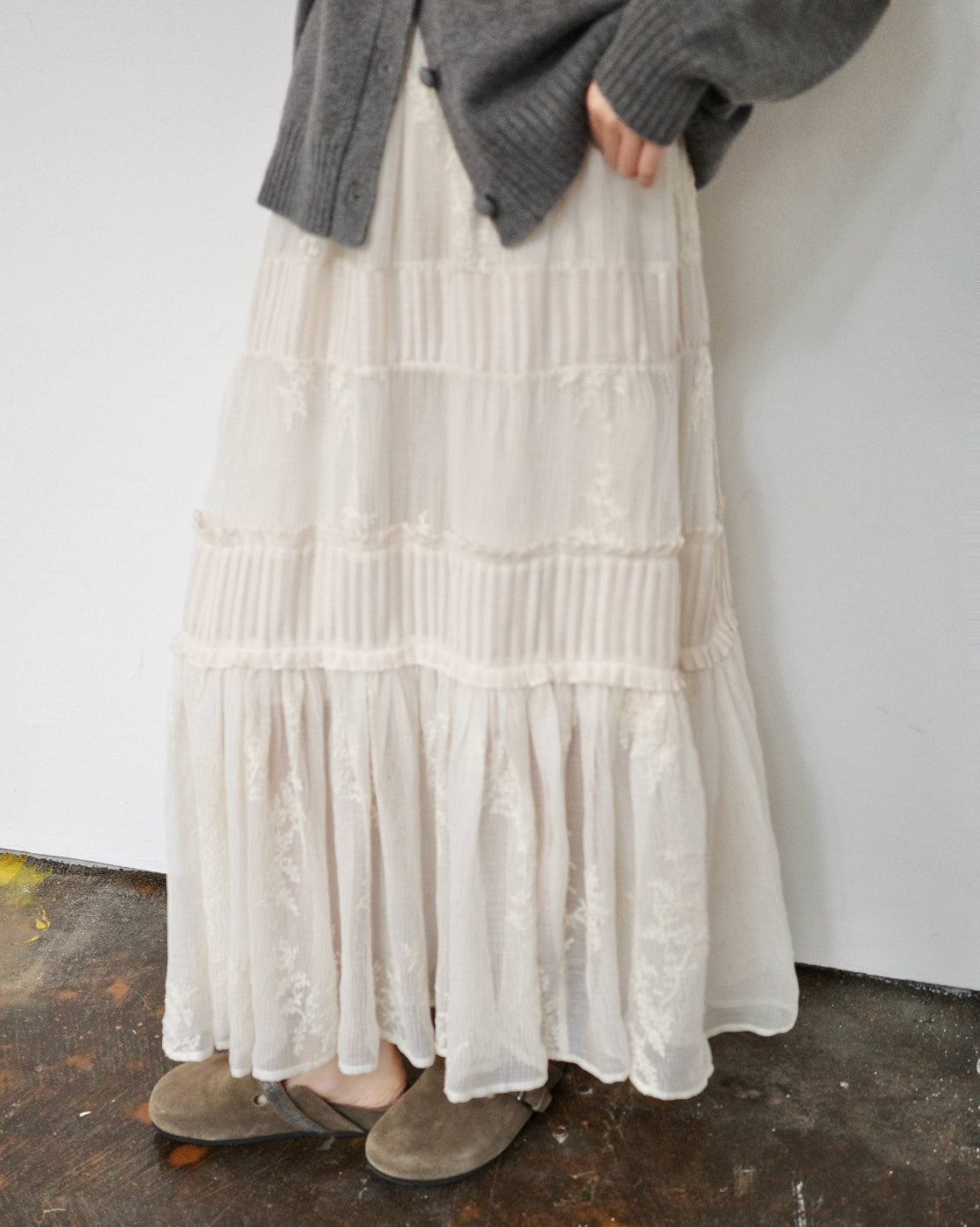 アートテキスタイル フレアスカート