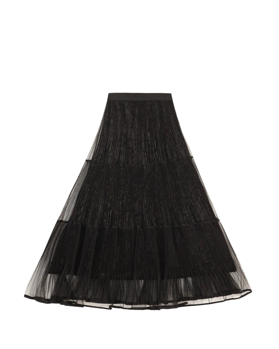 チュールAラインスカート | ウエストゴム仕様・スタイルアップ・着回し万能