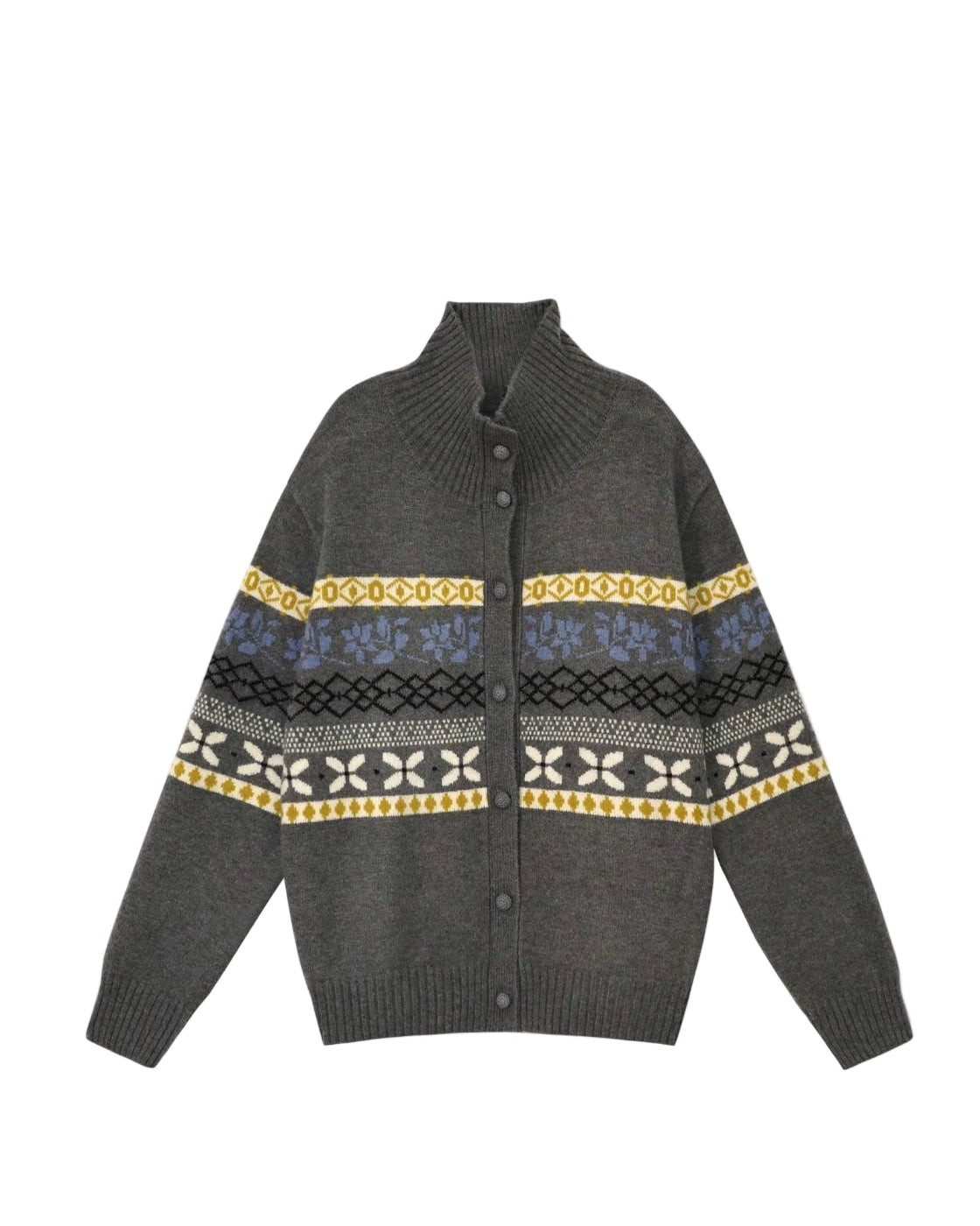 ヴィンテージライク 3Dジャカード ニットベスト