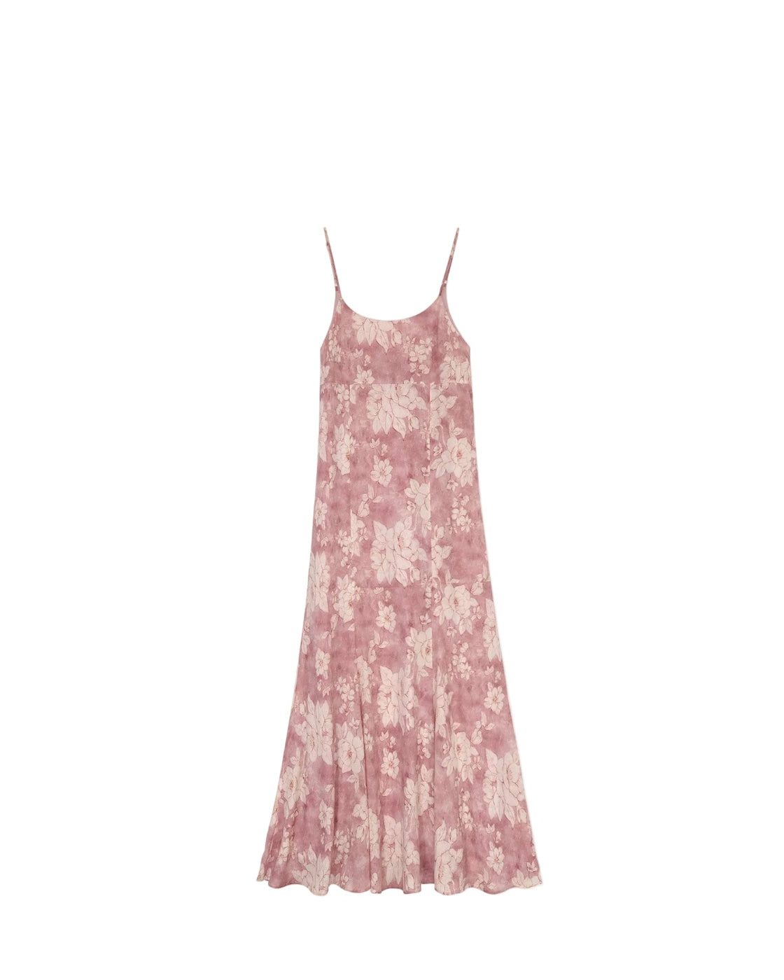 Sleeveless Flocked Floral Print Slim-Fit Dress with Unique Design