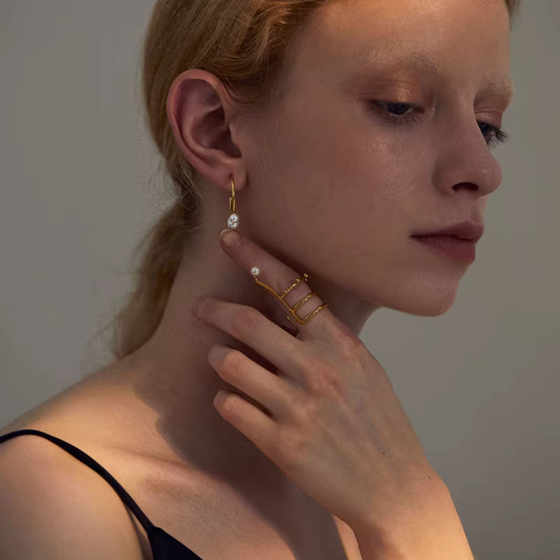 dlcdlcTitanium steel ring for women; fashion and atmospheric, Japanese and Korean internet celebrity ring