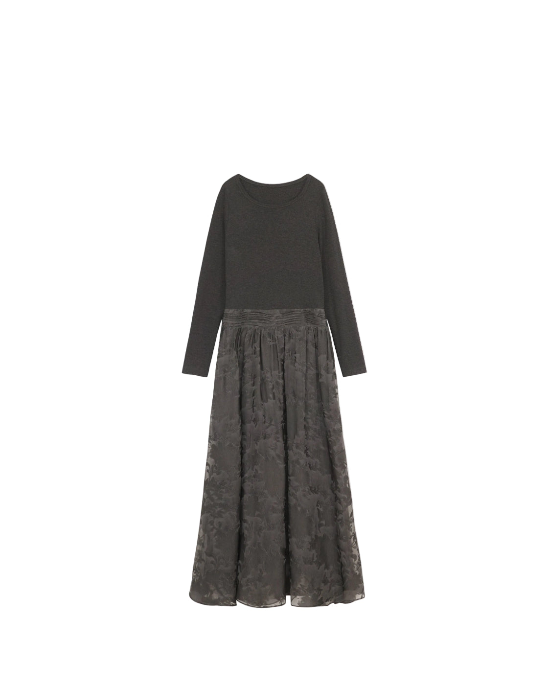 Dress with a flattering fake two-piece design that can be worn as a waist-hugging slimming inner skirt.