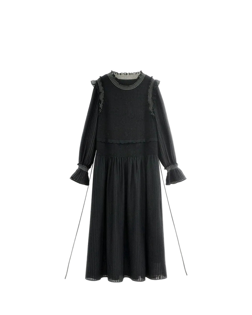 Hepburn-style elegant and slimming dress