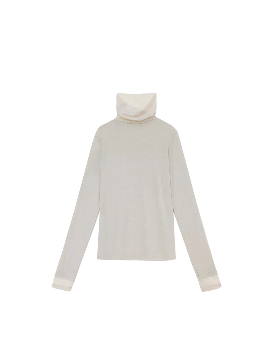 고급스러운 레이어드 울 니트 베이스 셔츠.