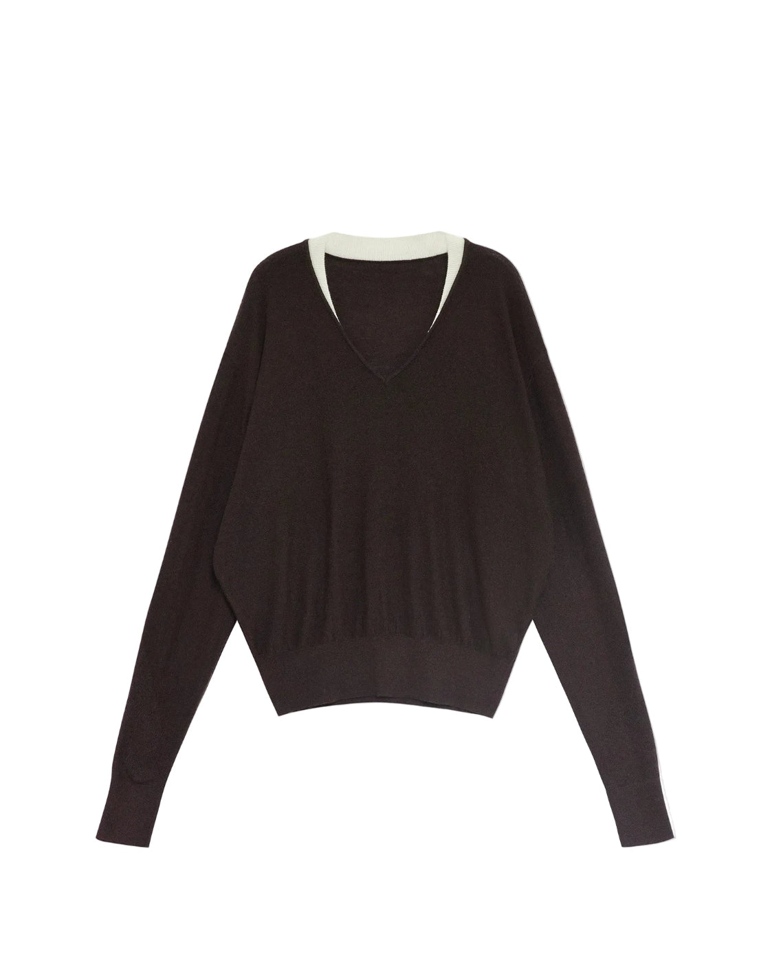 Vスリット・カフス 構築的リブニット