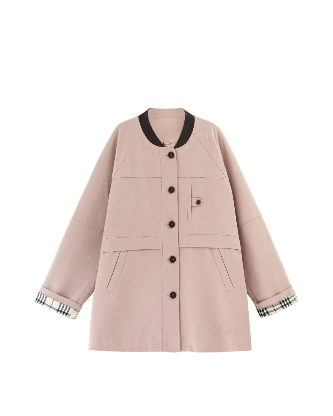 リュクス・ソフトデニム スタンドカラーブルゾン