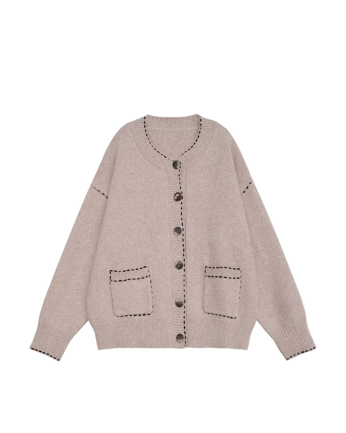 ヘビーウェイト メランジニット カーディガンジャケット
