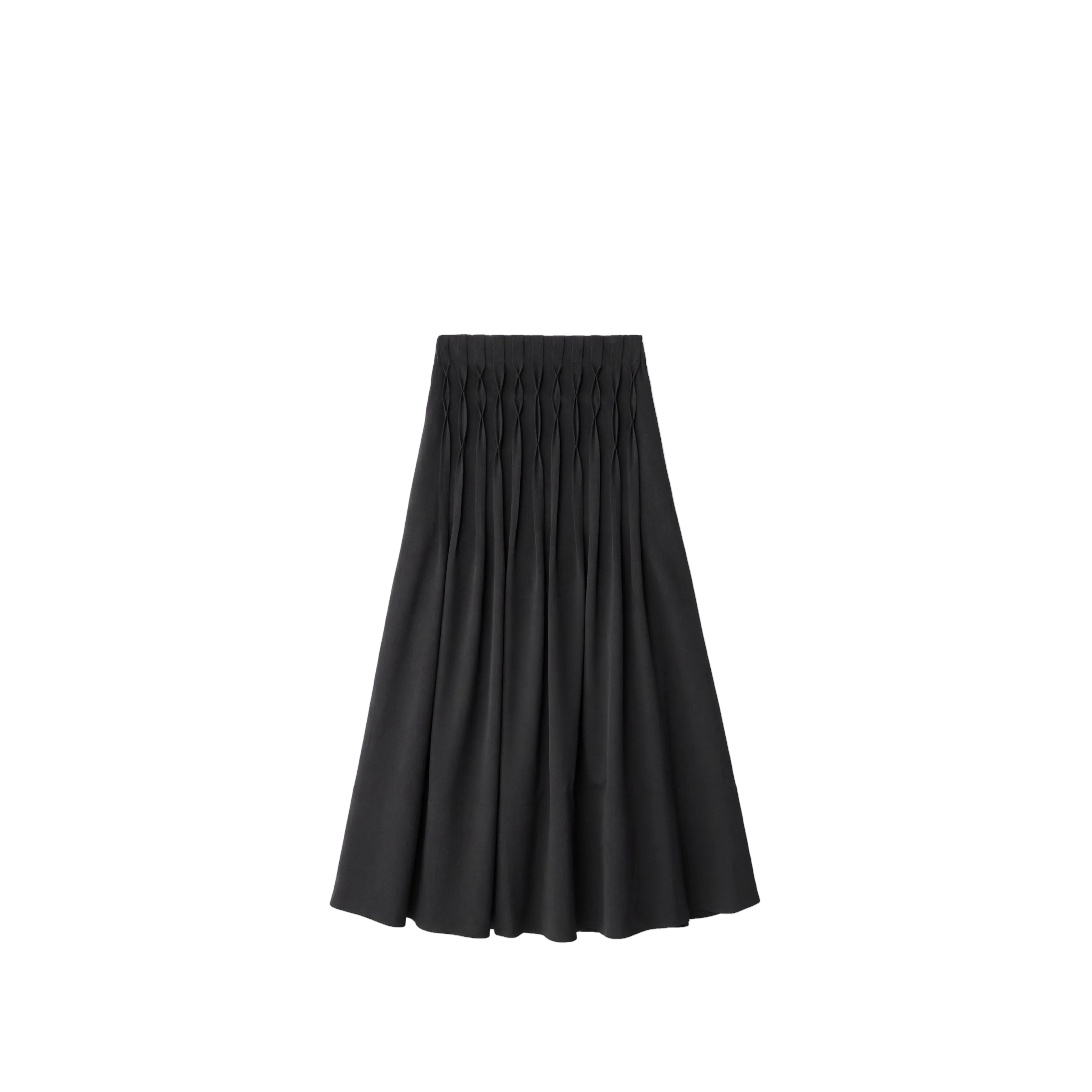 ハンド・スカルプテッド・プリーツ & アーキテクチャル・フレアスカート
